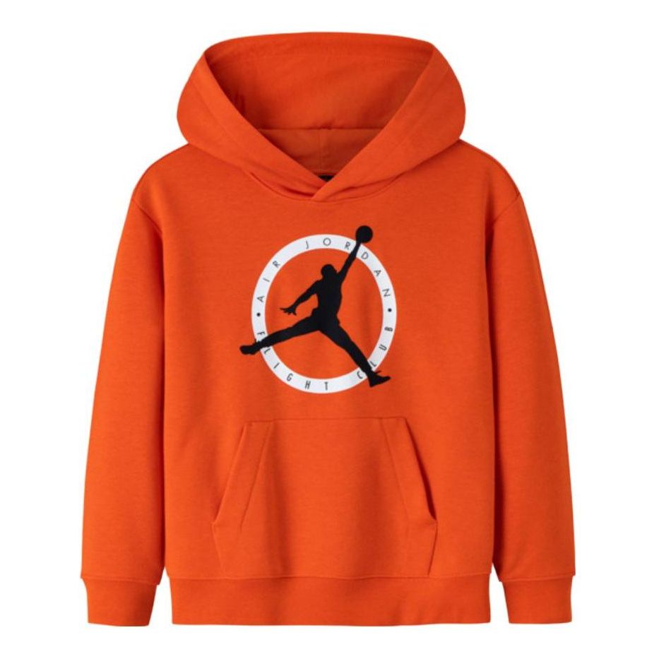 (GS) Air Jordan Official Authentic Velvet Sports Hoodie 'Orange' FJ5789-891