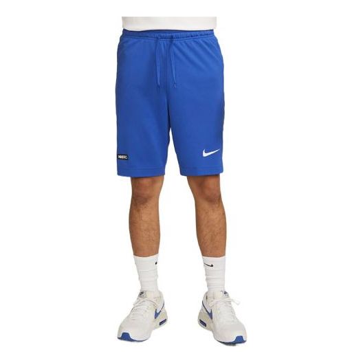 Nike Dri-FIT FC Libero Solid Color Logo Straight Sports Shorts Blue DH9664-480