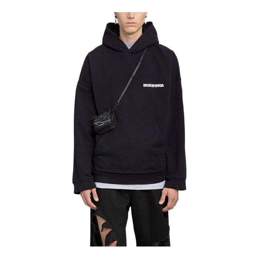 Balenciaga Turn Hoodie Wide Fit 'Black' 674986TLVB49034