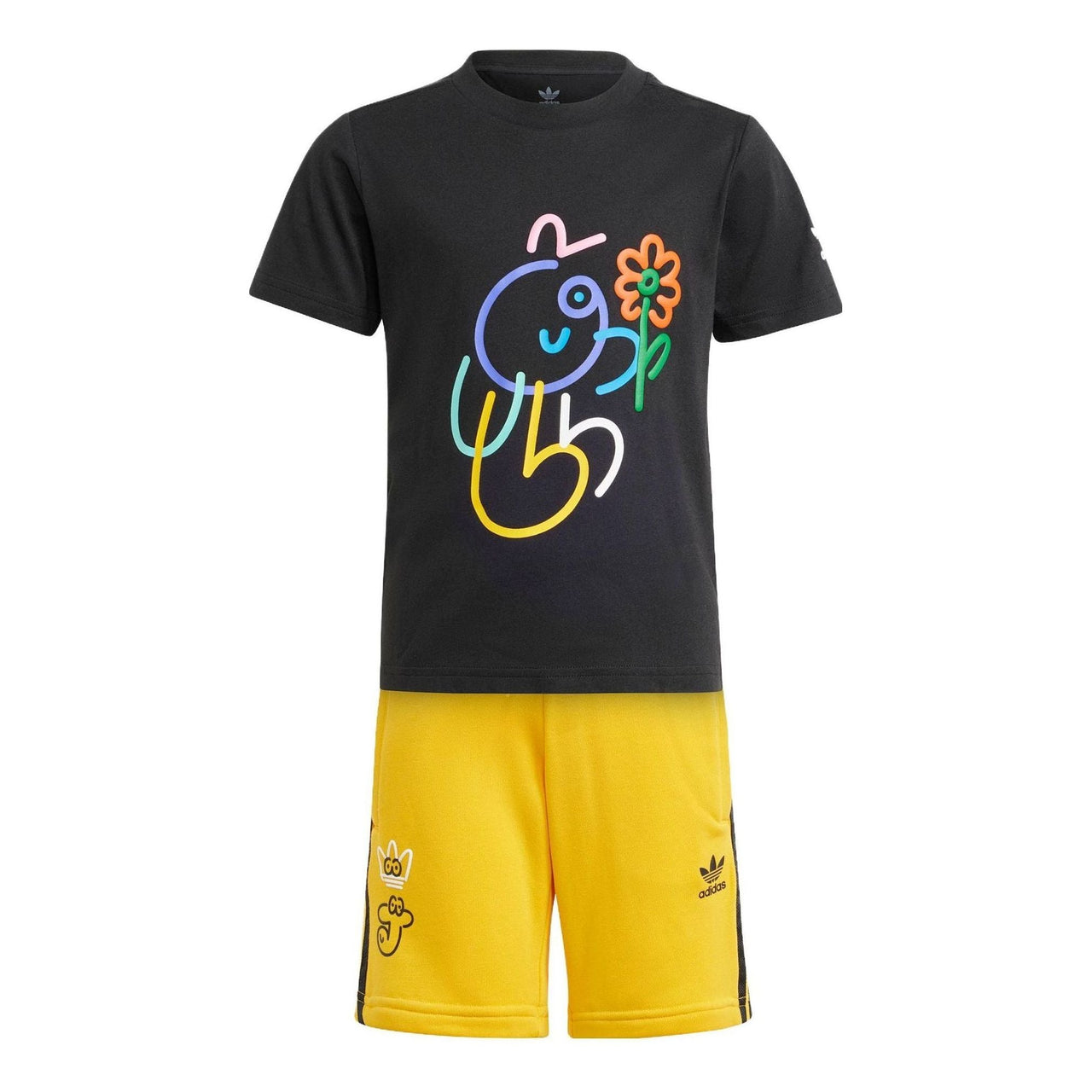 (PS) adidas x James Jarvis Shorts and Tee Set 'Black Yellow' II0839