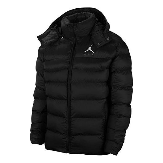 Nike Solid Color Cozy warm hooded padded Jacket Black CK6886-010