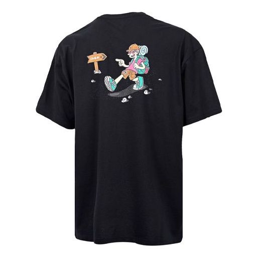 Men's Converse Funny Cartoon Printing Pattern Breathable Sports Short Sleeve Black 10022785-A03