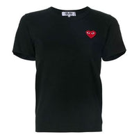 (WMNS) COMME des GARCONS PLAY Basic T-Shirt Red Emblem 'Black' P1T107-1
