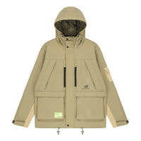 New Balance Men's New Balance Multiple Pockets Woven Hooded Jacket Khaki AMJ21356-TCO