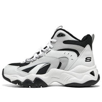 (WMNS) Skechers D'Lites Sneaker 'White Grey Black' 168014-WBK