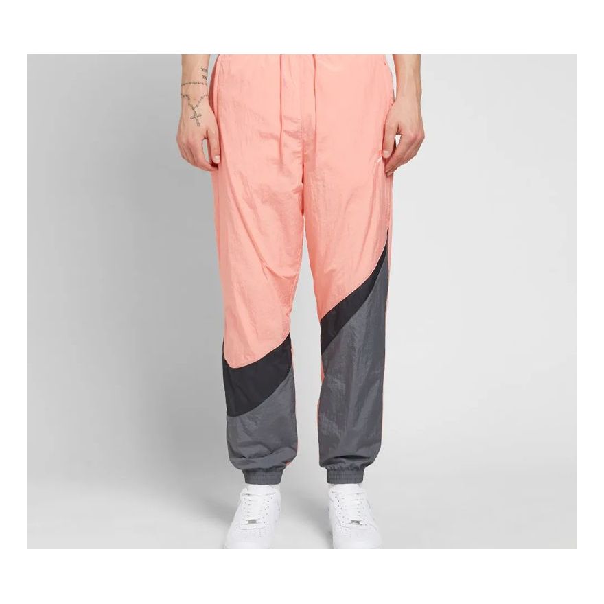 Men's Nike BIG Swoosh Nylon Knitted Casual Pants/Trousers Pink AR9894-668
