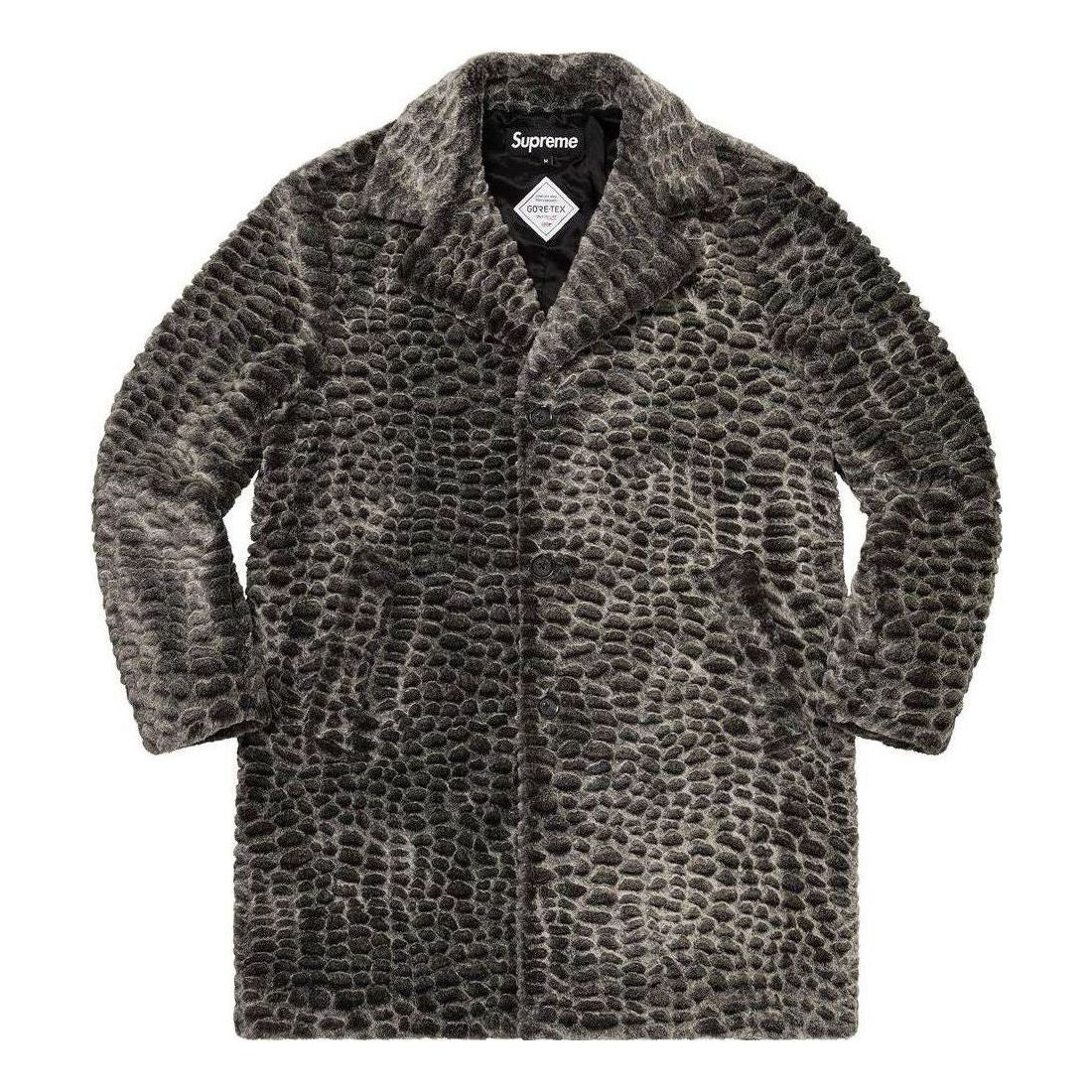 Supreme SS23 Week 2 Croc Faux Fur Overcoat 'Black' SUP-SS23-071