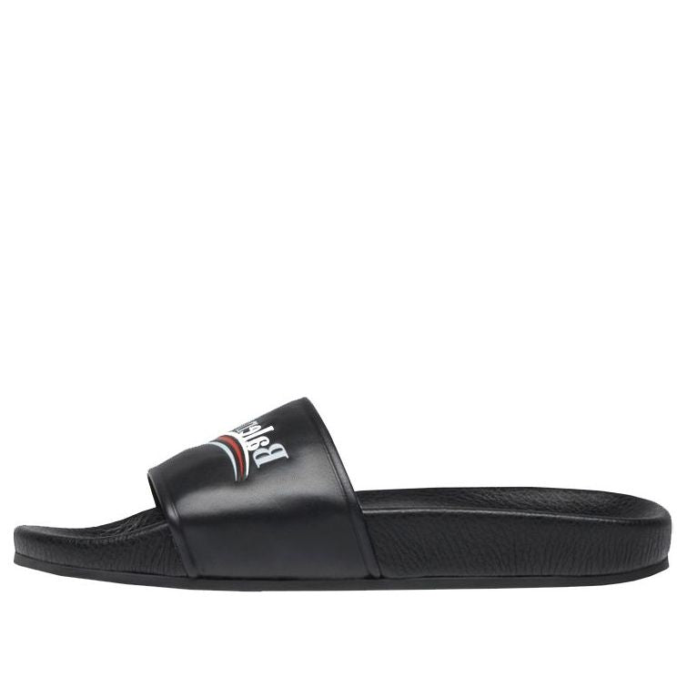 (WMNS) Balenciaga Pool Sandal Political Sandals Black 517236WAM001091