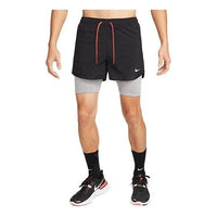 Men's Nike Solid Color Reflective Logo Water Repellent Breathable Printing Shorts Black DM4633-010