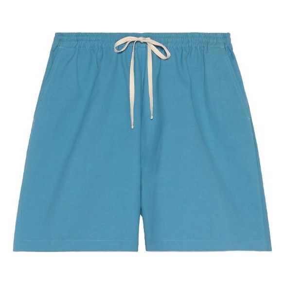 Men's Gucci SS21 Animal Canvas Blue Green Shorts 659825-ZAGP5-4371