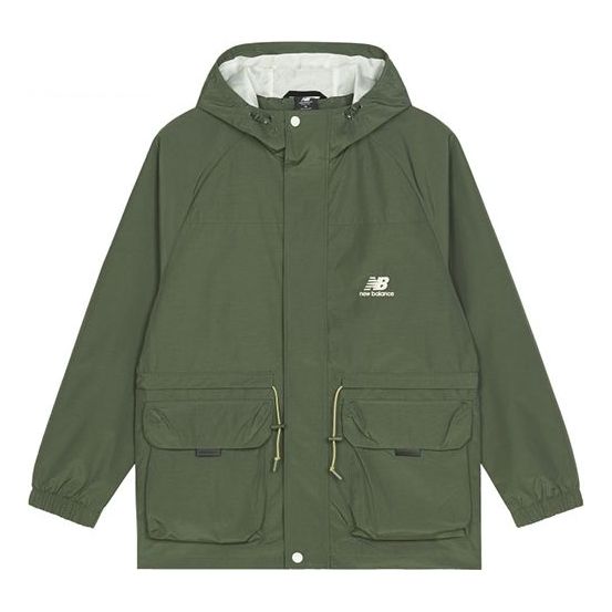 New Balance Men's New Balance Casual Sports Solid Color Hooded Jacket Green AMJ13360-SG