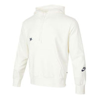 Nike Giannis Logo Printing Drawstring Hoodie 'White Navy' DQ5650-133