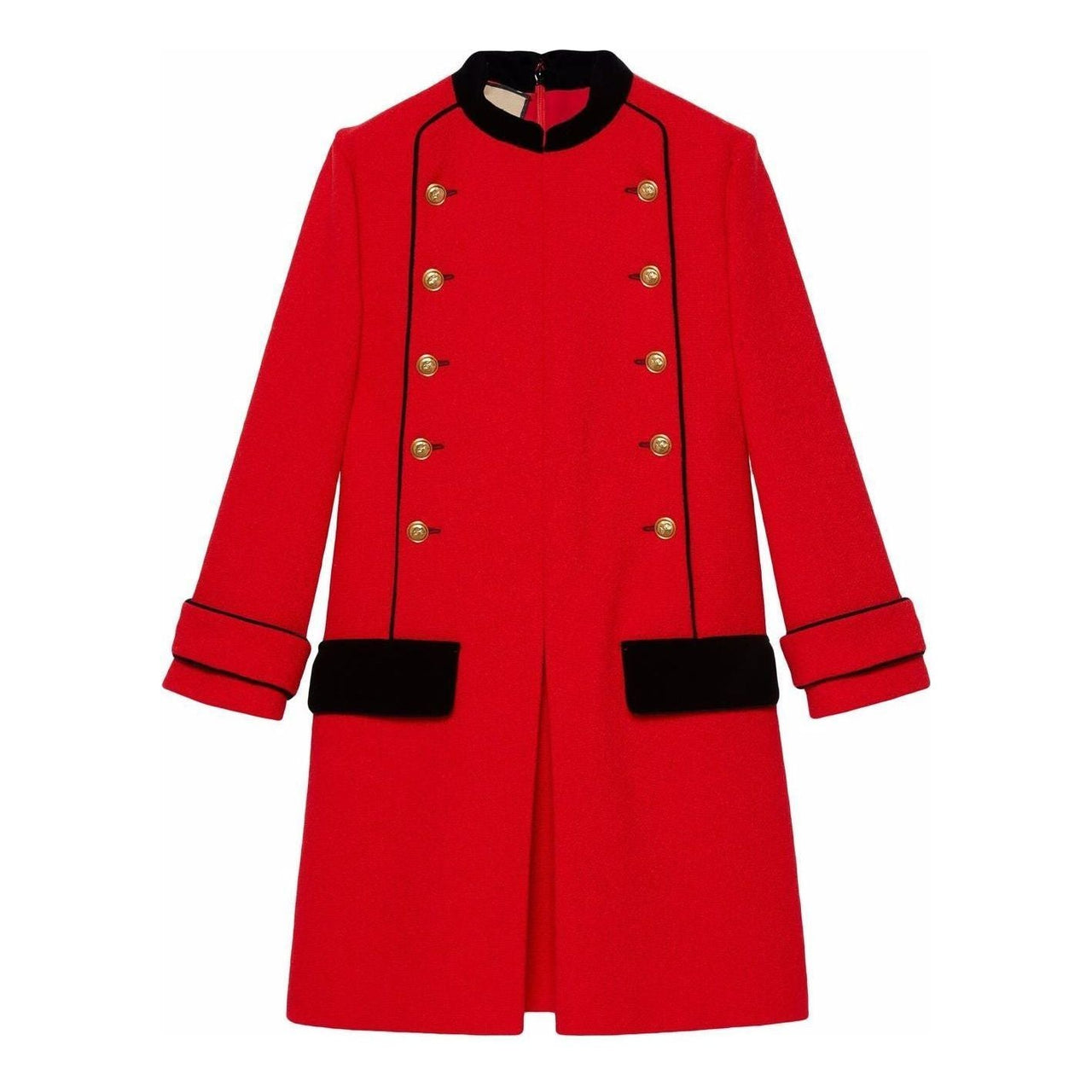 (WMNS) Gucci Velvet-trimmed Retro-tweed Dress 'Red' 674469-ZAH8I-6535