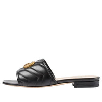 (WMNS) Gucci Double g Slippers Black 646169-BKO60-1000