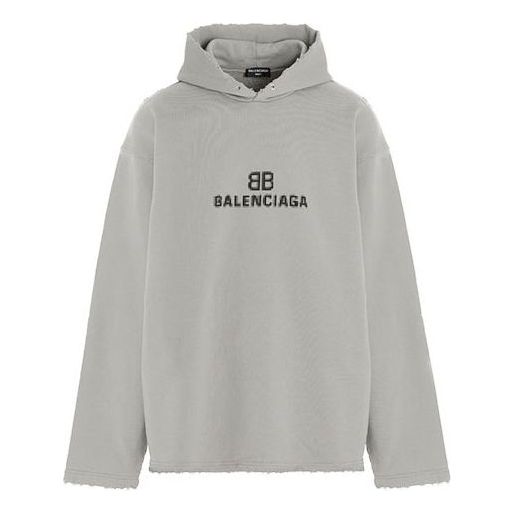 Balenciaga BB Pixel Print Hoodie 'Grey' 661711TKVF68174