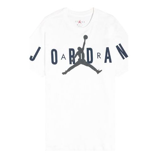 Air Jordan Mj DNA Stretched Logo Printing Short Sleeve White CZ1880-100