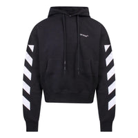Off-White SS22 sleeve White Stripe Pullover Ordinary Version Black OMBB037C99FLE0011001