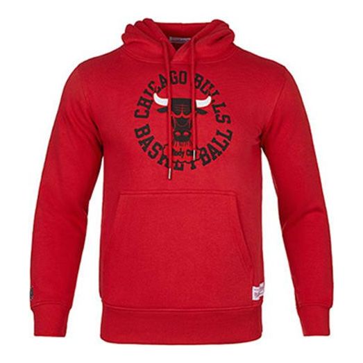 Mitchell & Ness hooded Athleisure Casual Sports Pullover Chicago Bulls Couple Style Red MN16H11-CHI