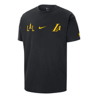 Nike NBA Los Angeles Lakers 2023/24 City Edition Courtside Max90 T-shirt Asia Sizing 'Black' FN2007-010