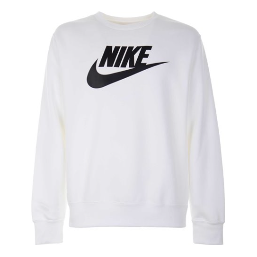 Nike Sportswear Club Fleece Graphic Crew Sweatshirt 'White' DQ4912-100