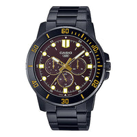 Casio Dress Classic Minimalistic Analog Watch 'Black Gold' MTP-VD300B-5E