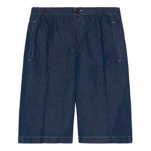 Gucci Stone Mill Washed Denim Bermuda Shorts For Men Navy 626424-XDA8V-4759