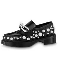 (WMNS) LOUIS VUITTON x YK Academy Loafers 'Black with White Dots' 1AB9KB
