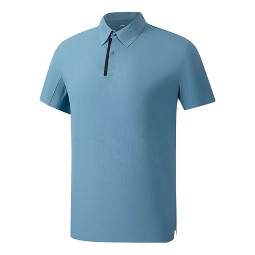 Li-Ning Logo Training Polo Shirt 'Blue' APLS033-3