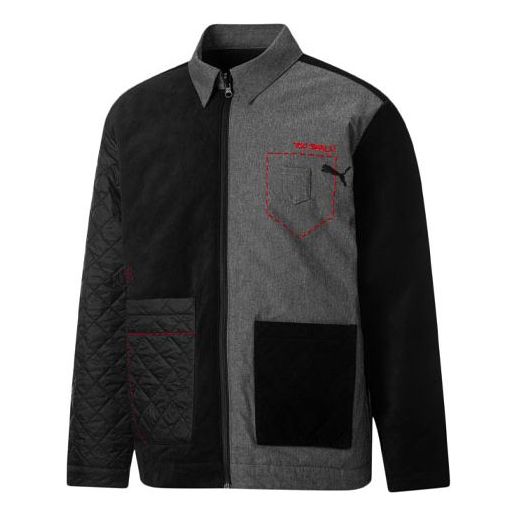 PUMA x Michael Lau Crossover Cardigan Casual Sports Reversible Jacket Black 530354-01