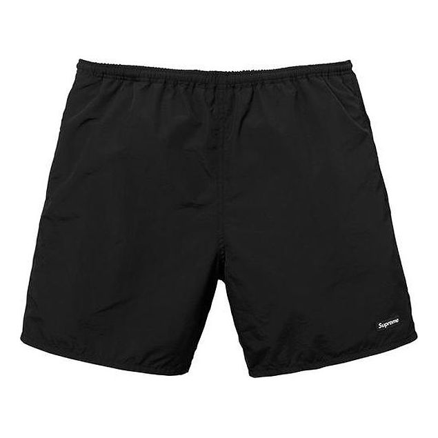 Supreme SS18 Nylon Water Short Black Casual Shorts Unisex SUP-SS18-561