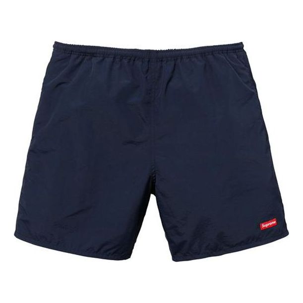 Supreme SS18 Nylon Water Short Solid Color Casual Shorts Unisex Navy Blue SUP-SS18-10430