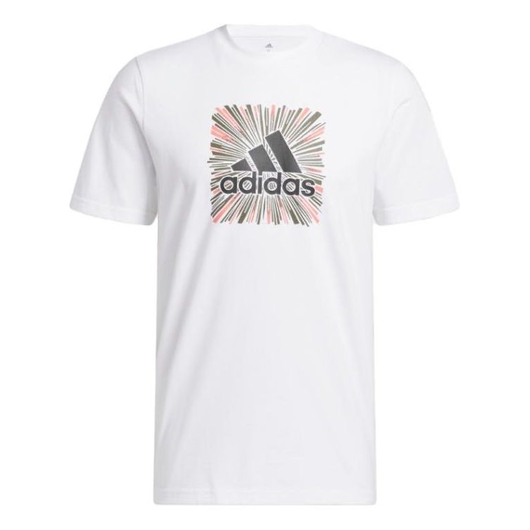 adidas Sport Optimist Sun Logo Sportswear Graphic Tee Asia Sizing 'White' HR8071