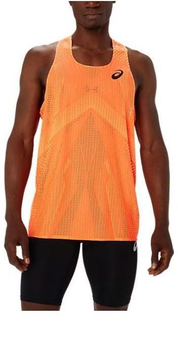 ASICS ACTIBREEZE Singlet Asia Sizing 'Red Safety Yellow' 2091A664-601