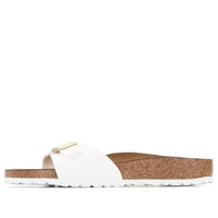 Birkenstock Madrid Birko-Flor Patent Narrow Fit Sandals 'Patent White' 1005310