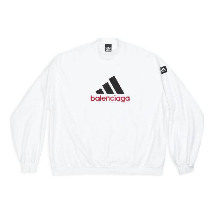 Balenciaga x adidas Oversized Sweatshirt 'White' 731777TNVP69065