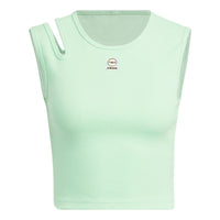 (WMNS) adidas Basketball Series Solid Color Logo Patch Vest 'Green' HN0032