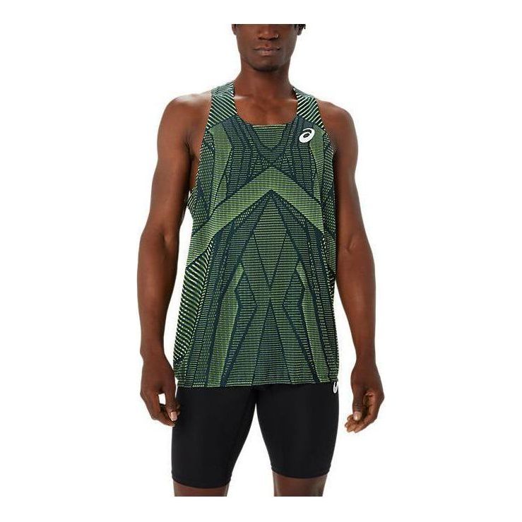 ASICS ACTIBREEZE Singlet Asia Sizing 'French Blue Safety Yellow' 2091A664-410