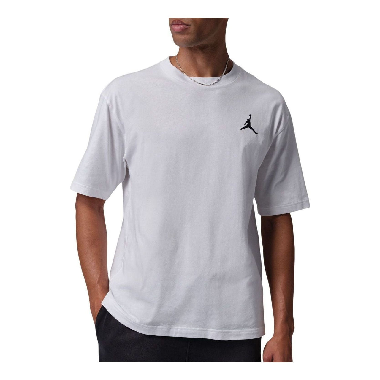 Air Jordan Embroidered Jumpman T-Shirt 'White Black' IF5566-100