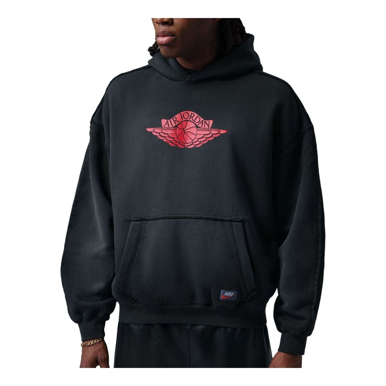 Jordan Flight Wings Fleece Hoodie 'Black University Red' IM9191-010