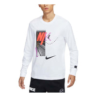 Nike Long Sleeve Basketball T-Shirt Asia Sizing 'White' HF6198-100
