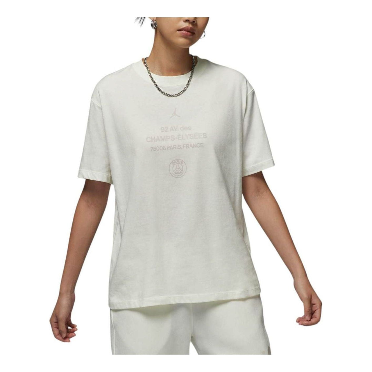 (WMNS) Air Jordan Paris Saint-Germain T-shirt 'Sail' FV7748-133