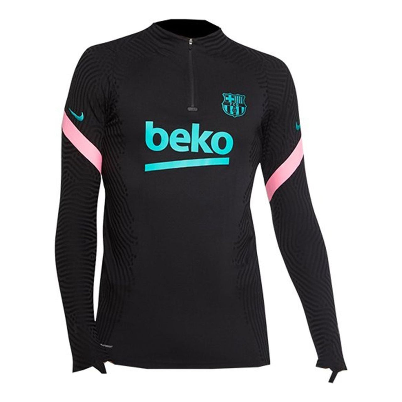 Nike 20-21 Barcelona 1/4 Zip Strike Training Jersey 'Black' CK9418-011