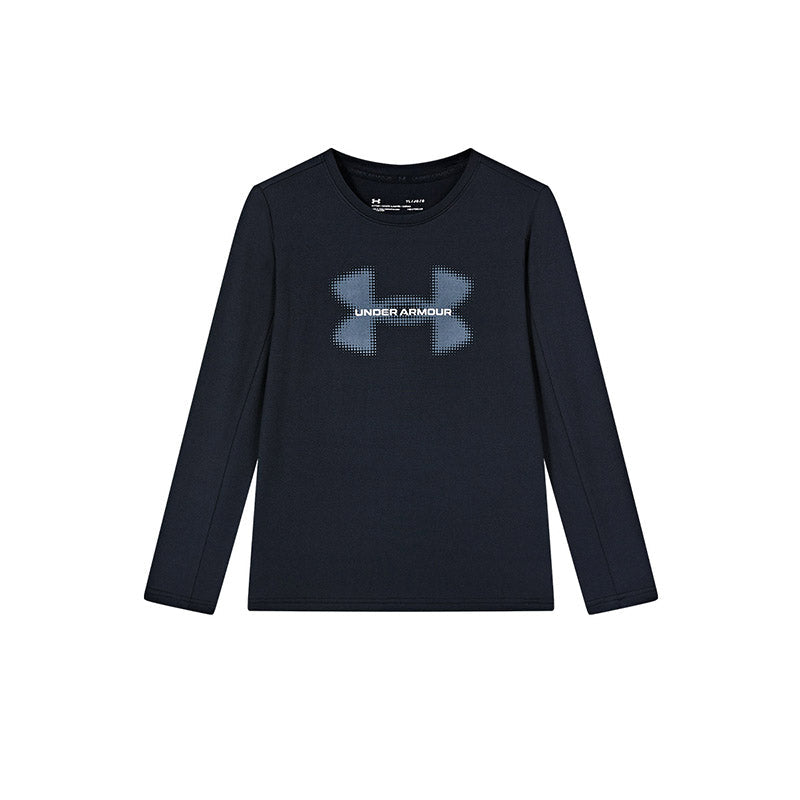 (GS) Under Armour Logo Printed Sweater 'Black Teal' 241101350