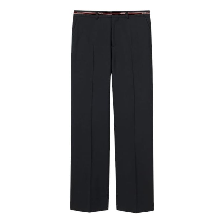 Gucci Wool Pants with Selvedge Detail 'Black' 832544-Z7AQV-4668