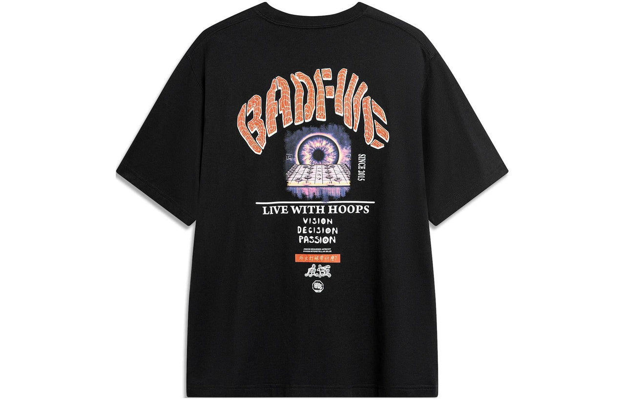 Li-Ning BadFive Hoops Graphic T-shirt 'Black' AHSU435-1