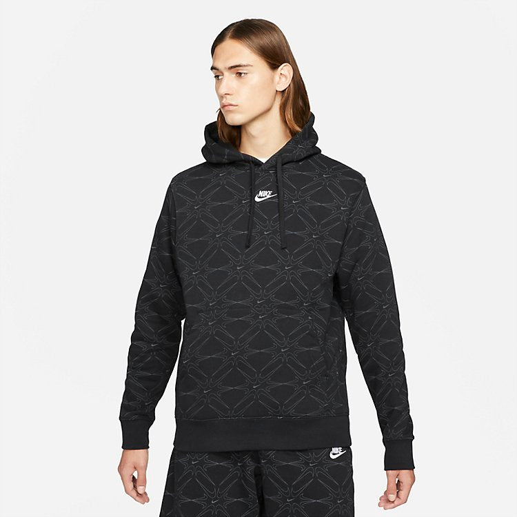 Nike Sportswear Club All Over Hoodie 'Black' DM7930-011