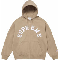 Supreme x Champion Zip Up Hooded Sweatshirt 'Beige White' SUP-SS24-195