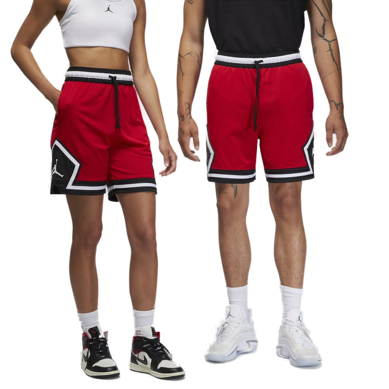 Air Jordan Dri-FIT Sport Diamond Shorts 'Red Black' DX1487-687