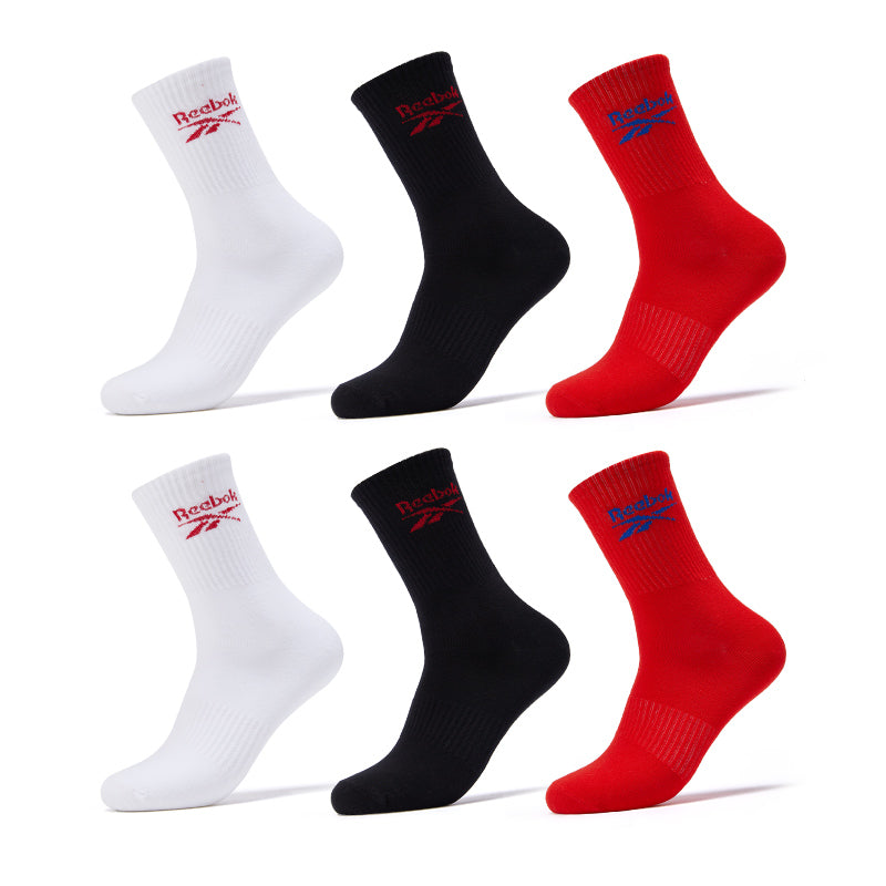 Reebok Logo Sport Socks 3 Packs 'White Black Red' R233UH001