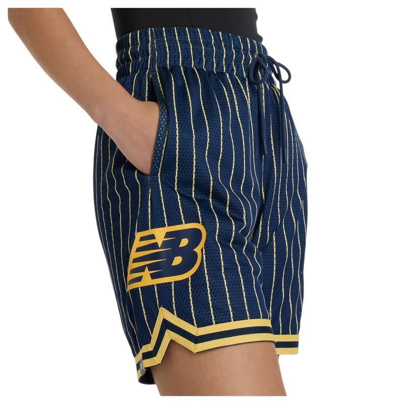 New Balance In Game Mesh Shorts 'Dark Blue Yellow' MS44588NNY